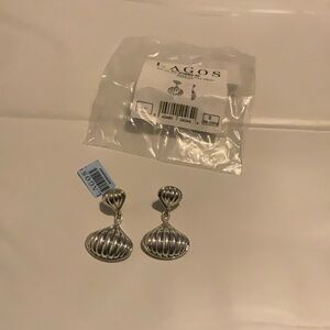 Nwt lagos chi chi wide fluted drop earrings